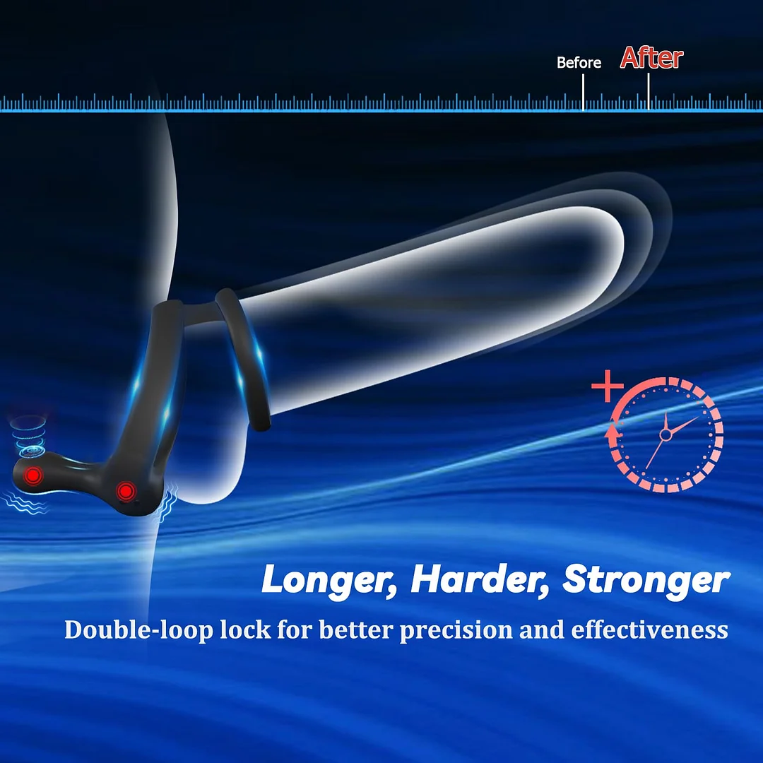 Vibrating Cock Rings Taint Stimulator With Dual Motors 9 Vibrations