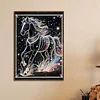 Diamond Painting-DIY Special Shaped Drill Pearl Painting Black Horse(30x40cm)