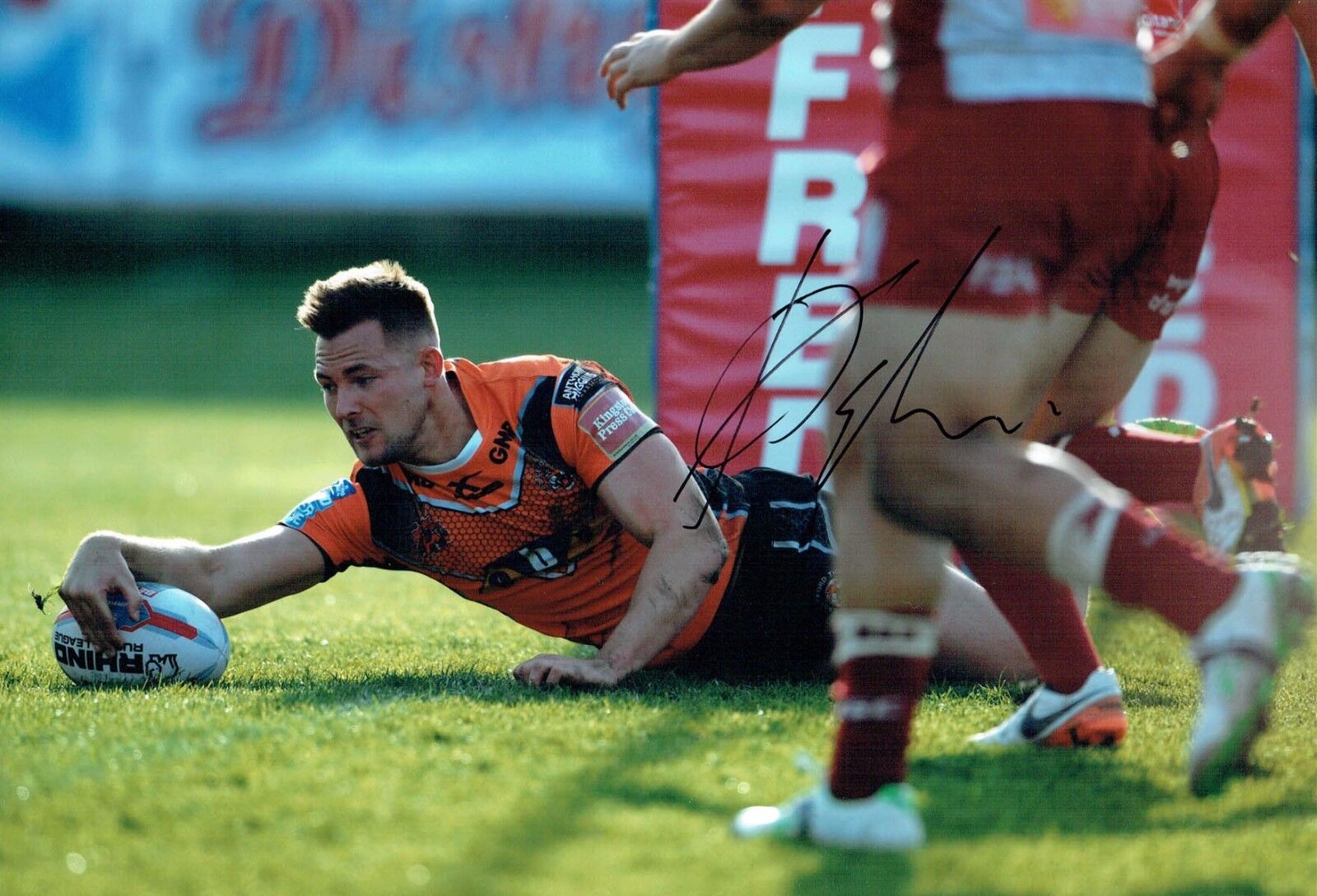 Greg EDEN Castleford Tigers Rugby Signed Autograph 12x8 Photo Poster painting B AFTAL COA