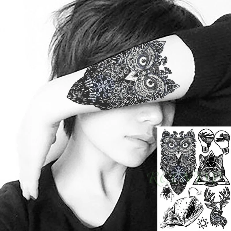 Waterproof Temporary Tattoo Sticker Poker Ace of Spades Letter Flower Art Flash Tatoo Fake Tatto Stickers for Girl Men Women