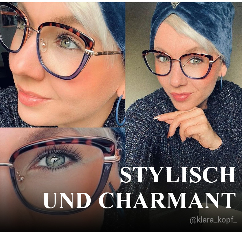 Adriana Blau Rechteckig Brille