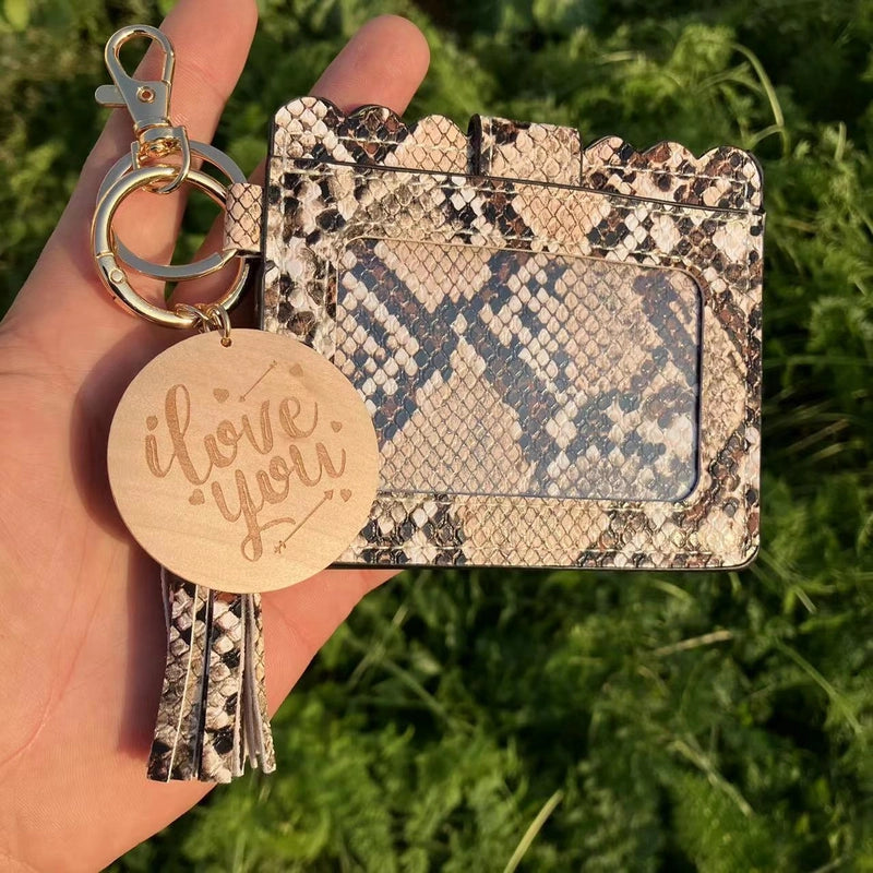 Unisex Lattice Bee Butterfly Pu Leather Open Card Holders