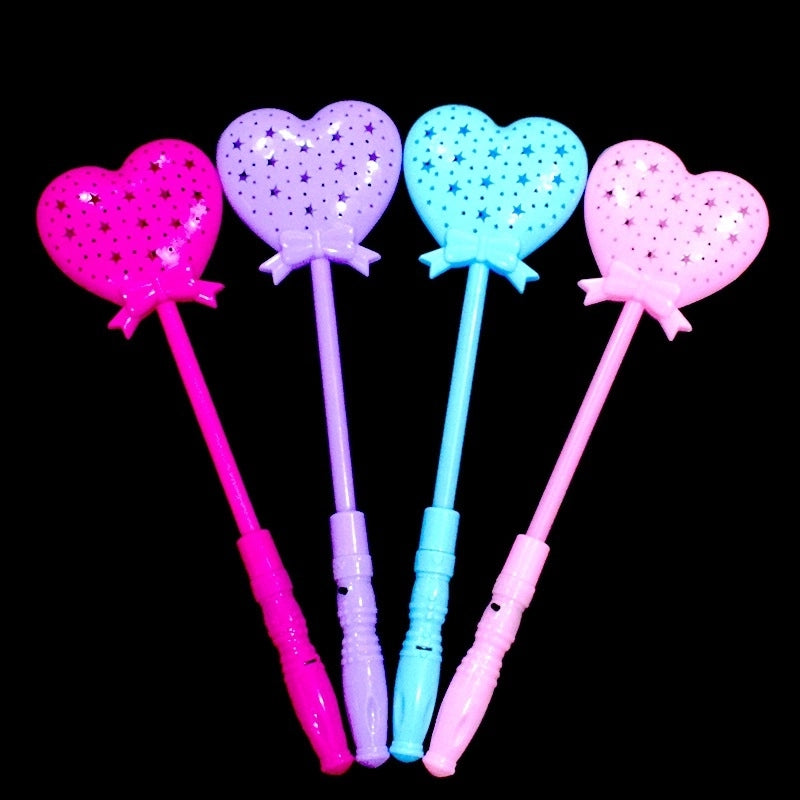 Led Luminous Hollow Heart Shape Magic Wand Glow Stick Holiday Toy