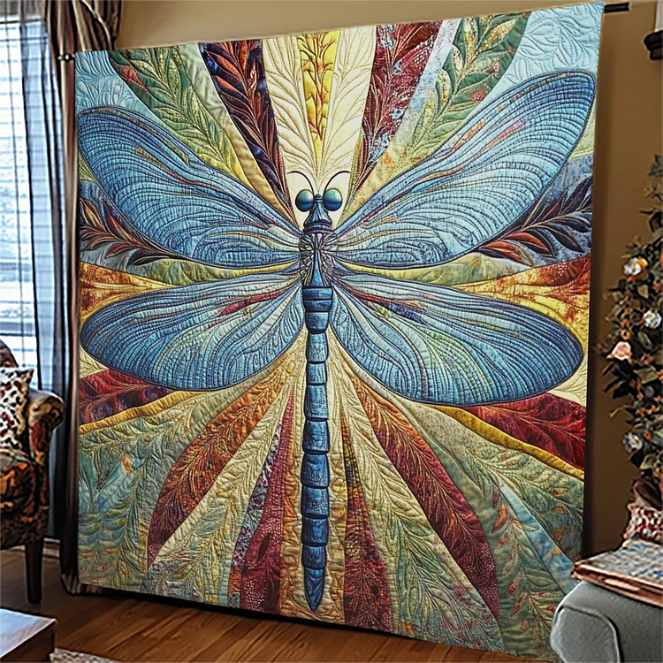 Whimsical Dragonfly Elegance Blanket - C014 - Premium Blanket The Cold Blanket