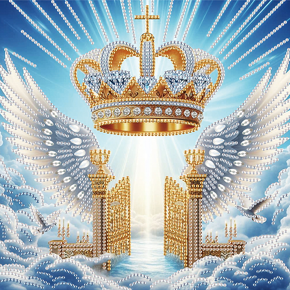 Wing Crown 30*30cm(canvas) special shaped drill diamond painting