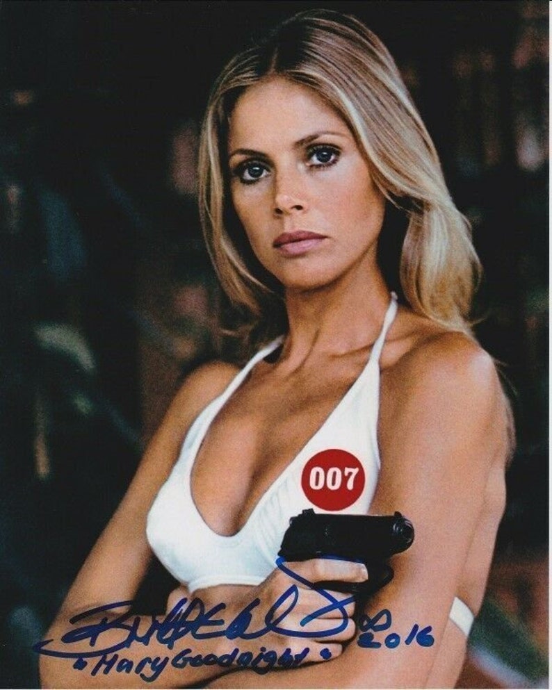 Britt ekland signed james bond the man with the golden gun 8x10 Photo Poster painting