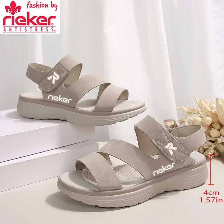 RIEKER® Nove ortopedske sandale s debelim potplatom na čičak za ljeto