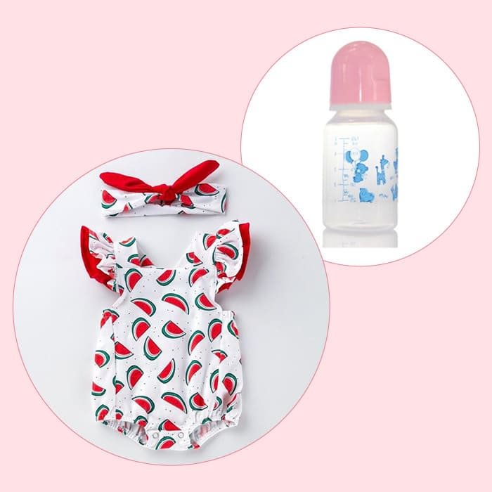 Adoption Reborn Baby Essentials Clothes Bottle Gift Accessories Set Minibabydolls® Minibabydolls®