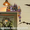 2pcs DIY Diamond Painting Halloween Door Corner Frame Wood Decor(Halloween Dog)