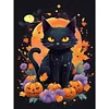 Diamond Painting -DIY Full Square Drill Halloween Cat(35x45cm)