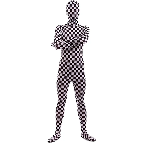 Men's and Women's Spandex Full Body Zentai Costume Bodysuit X-Large Light Blue