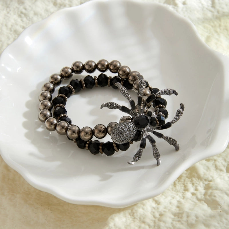 Cute Hip-Hop Exaggerated Spider Arylic Zinc Alloy Halloween Men’s Bracelets