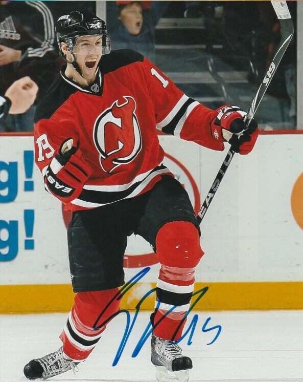 TRAVIS ZAJAC SIGNED NEW JERSEY DEVILS 8x10 Photo Poster painting #2 Autograph