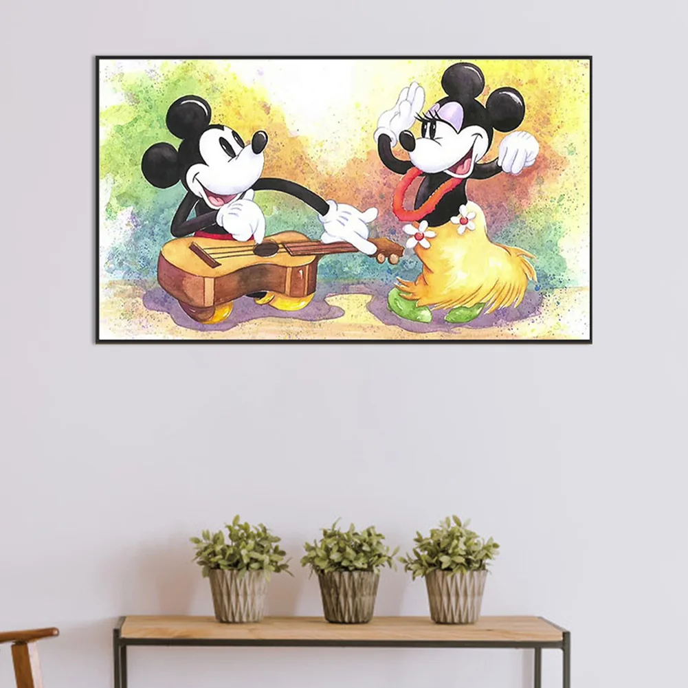 Full Round Diamond Painting 80*45cm - Singing And Dancing Mickey Mouse