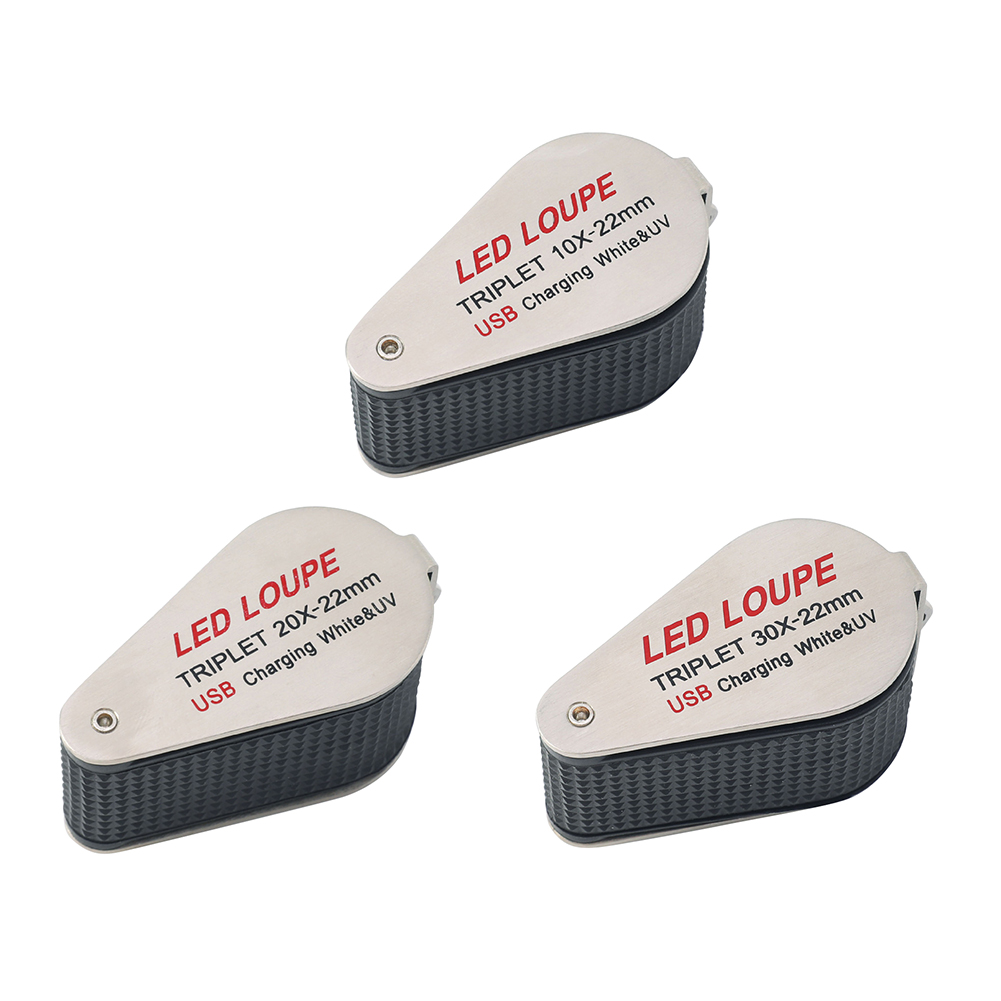 

10/20/ Jewelry Magnifying Glass LED UV Light Achromatic Triplet Lens, 30x, 501 Original