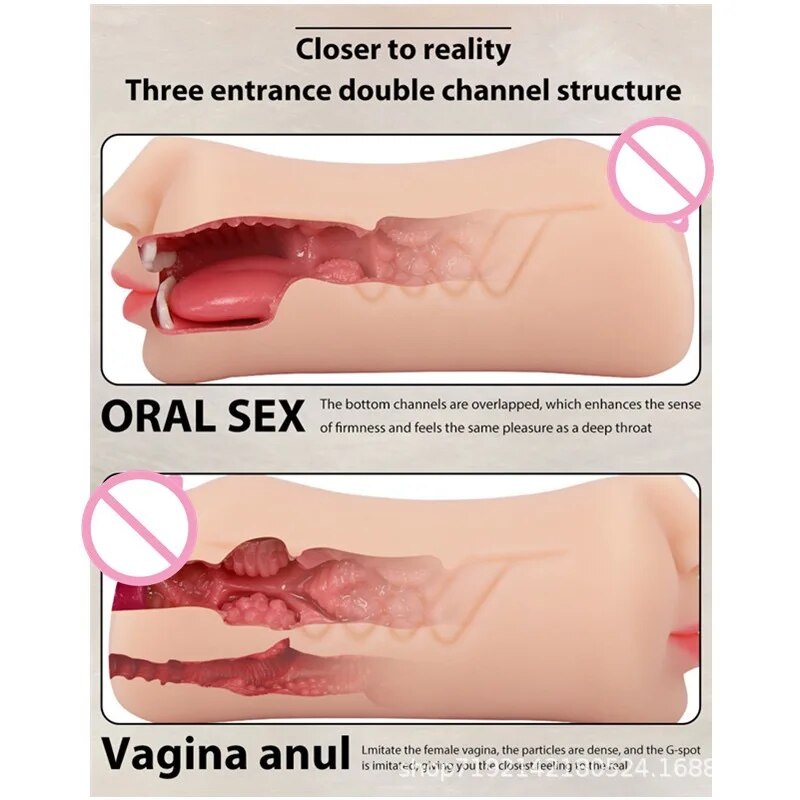 Realistic Silicone Vagina Masturbator for Men