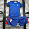 2024 Kids Croatia Soccer Jersey Away
