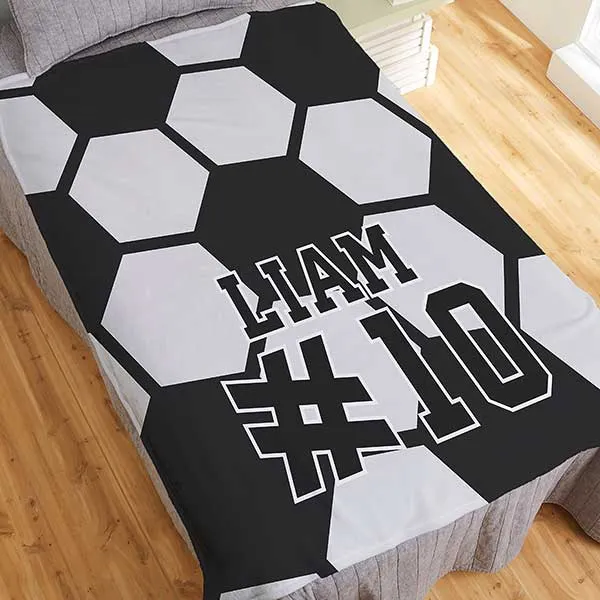 Personalized Soccer Blanket for Comfort & Unique| BKKid115