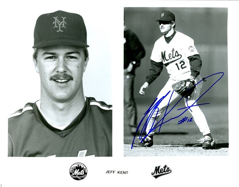 New York Mets JEFF KENT Signed Photo Poster painting