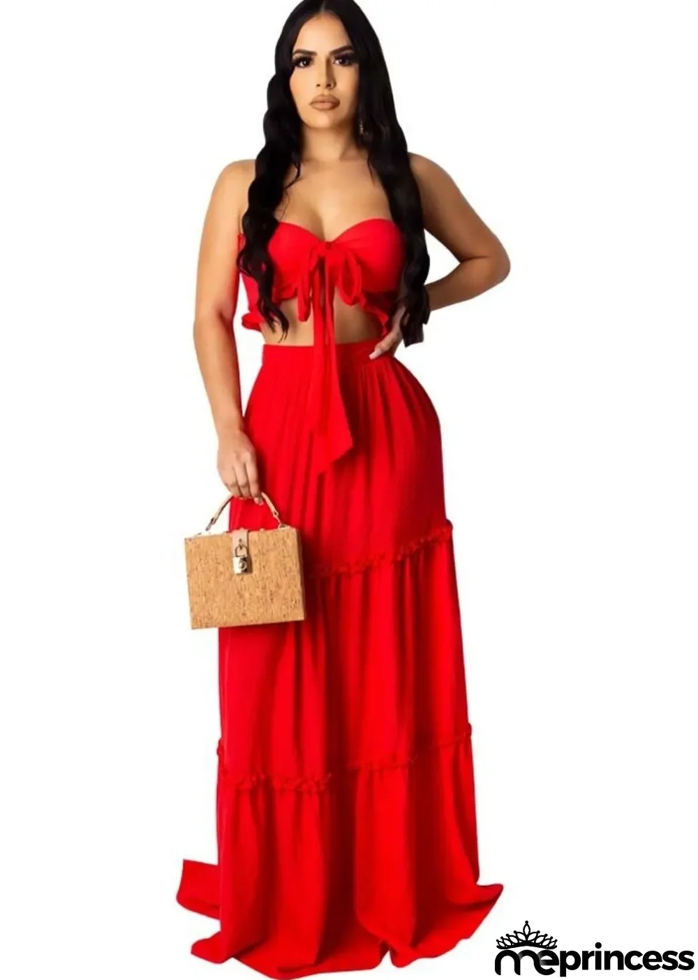 Summer Sexy Bandeau Top and Maxi Skirt