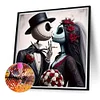 Halloween Skeleton Couple - Round Drill Diamond Painting - 40*40CM