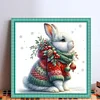 Winter Rabbit-18CT Stamped Cross Stitch 30*30cm/11.81*11.81in