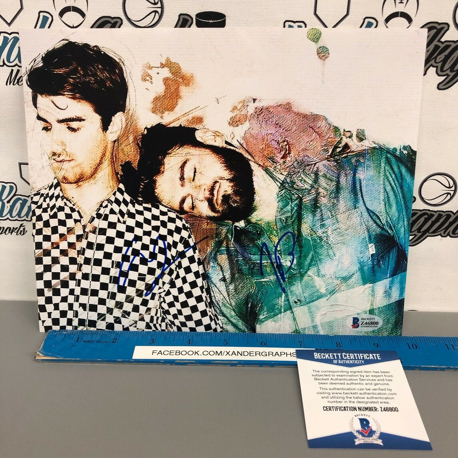 CHAINSMOKERS ALEX PALL DREW TAGGART AUTOGRAPHED 8x10 Photo Poster painting BECKETT BAS COA