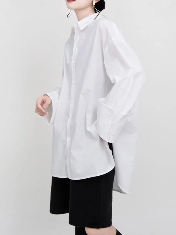 Large Sleeves Roomy White Shirt