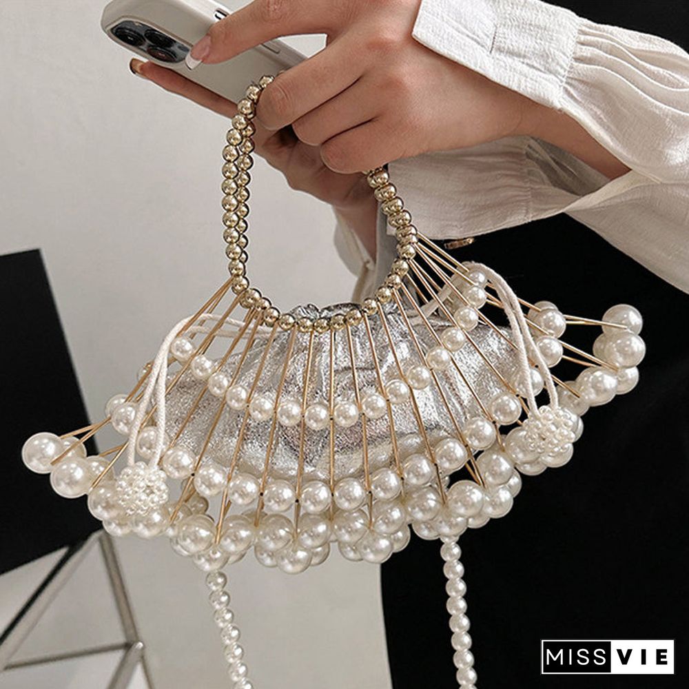 Casual Patchwork Pearl Bags