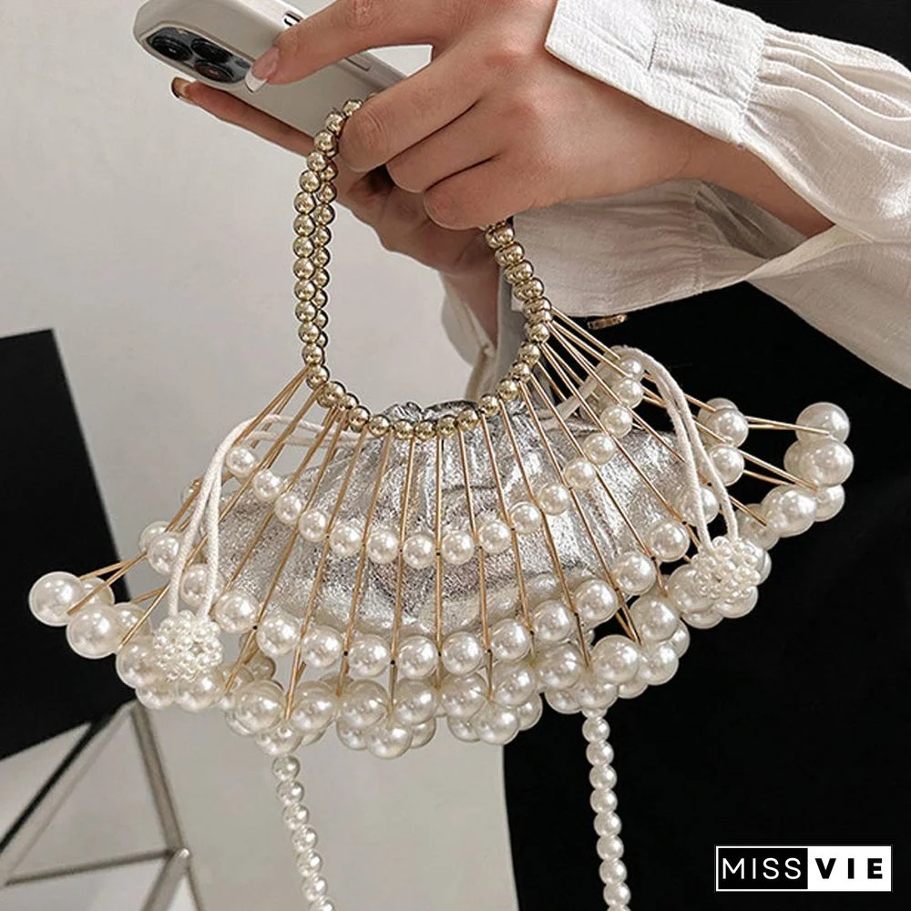 Casual Patchwork Pearl Bags