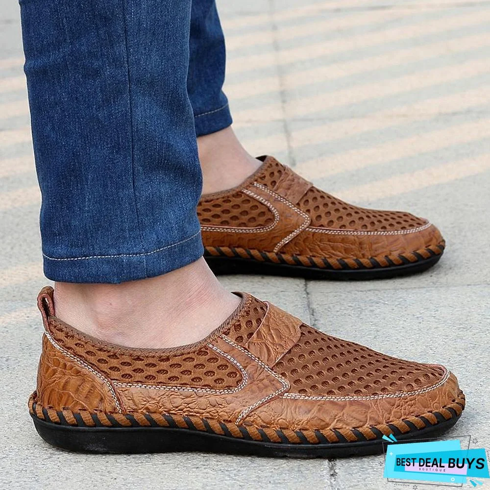 Men Oversize Mesh Flats Casual Teaching Soft Comfortable Loafers Shoes