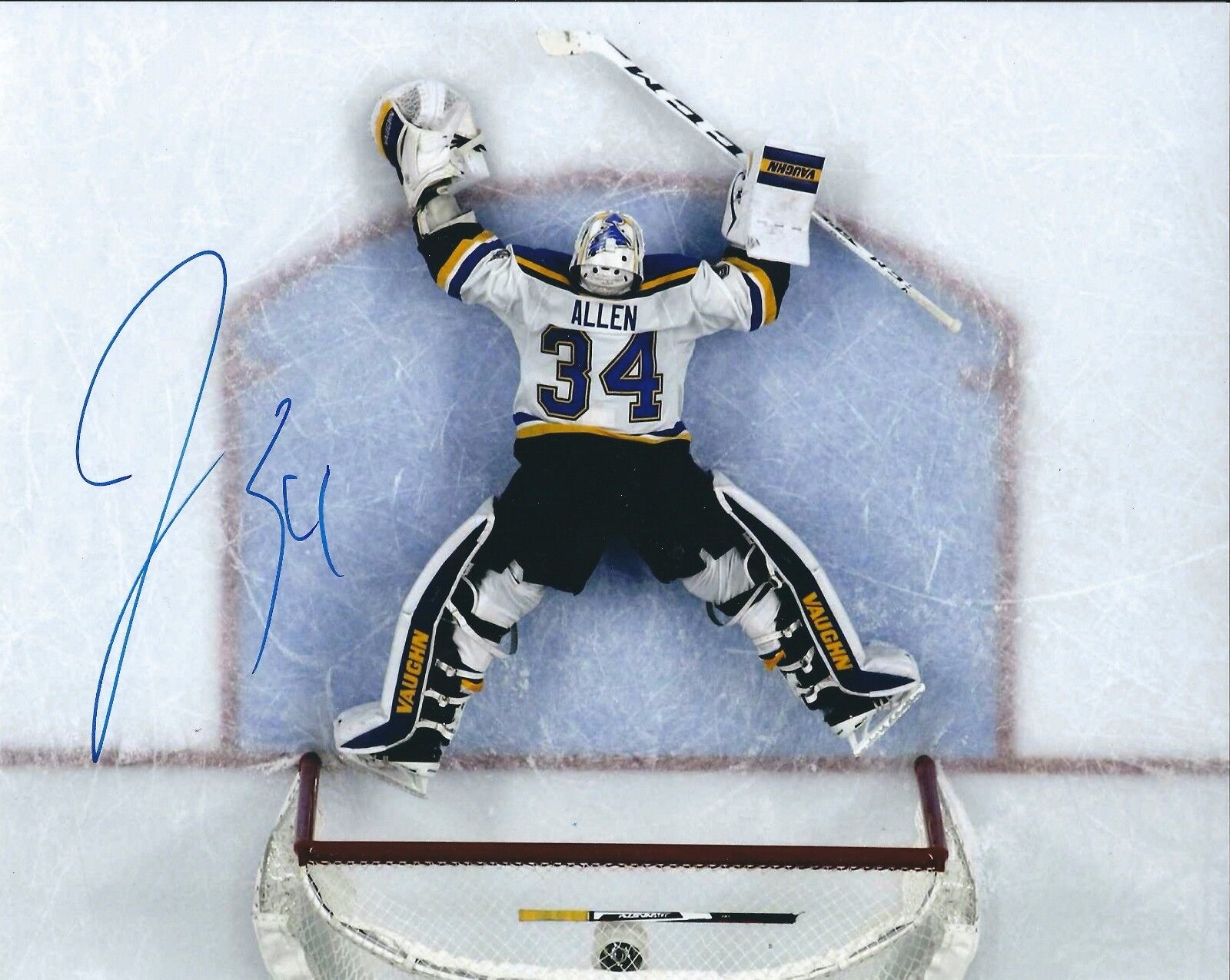 Autographed 8x10 JAKE ALLEN St. Louis Blues Photo Poster painting - w/COA