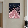 DIY Pearl Painting Girl with Frame for Home Wall Decor(30x40cm)