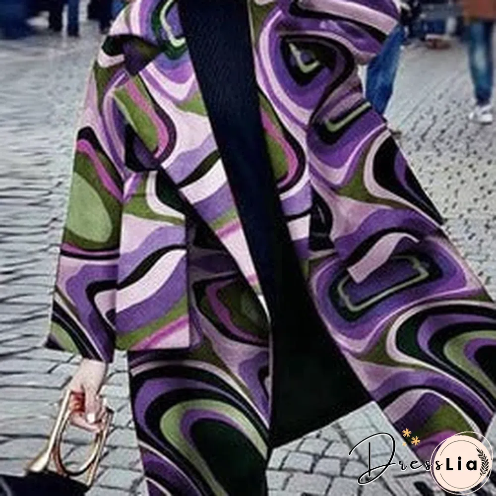 Autumn And Winter Women's Casual Long Pure Color Warm Wool Coat Windbreaker