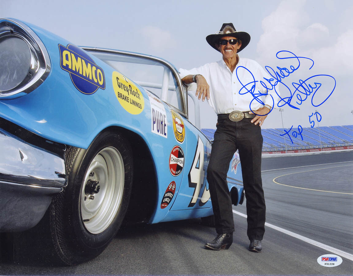 Richard Petty SIGNED 11x14 Photo Poster painting + Top 50 NASCAR LEGEND PSA/DNA AUTOGRAPHED