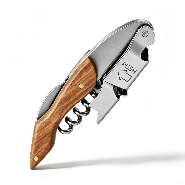 Wood-Handle Waiter Corkscrew