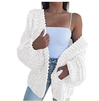 Brownm Cardigan Knitwear Distressed Long Sleeve Loose Sweater
