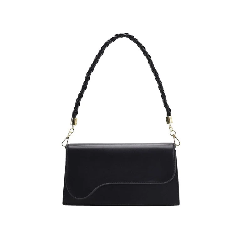 Simple Style Small PU Leather Crossbody Bags For Women 2020 Elegant Baguette Bag Shoulder Handbags Female Travel Hand Bag