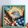 Glass Painting Eagle-11CT Stamped Cross Stitch 45*45cm/17.72*17.72in tapestrymarket