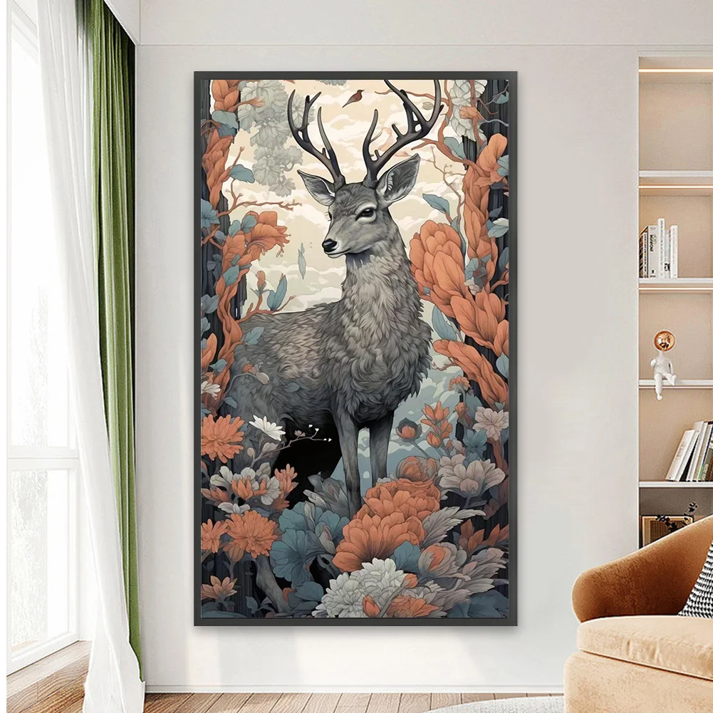Partial AB Diamond Painting - Full Round Drill - Deer(Canvas|45*75cm)