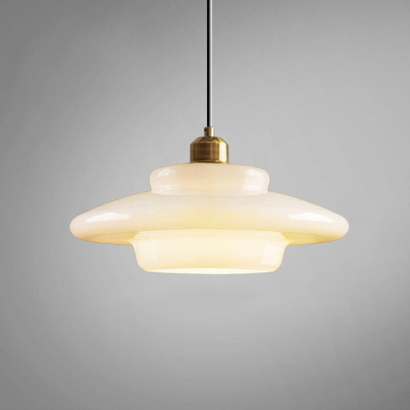Art Deco Milk White Glass Pendant Light  for Kitchen Island