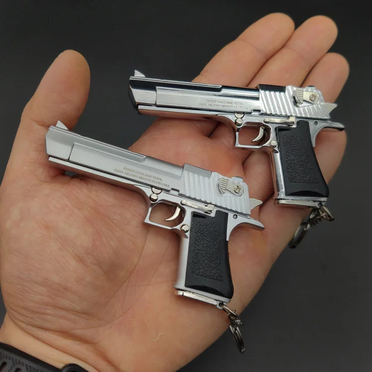 ToyTime Desert Eagle  Keychain Fidget Toy Mini Metal Pistol Shape Keychain Toy Gun Model For Gift
