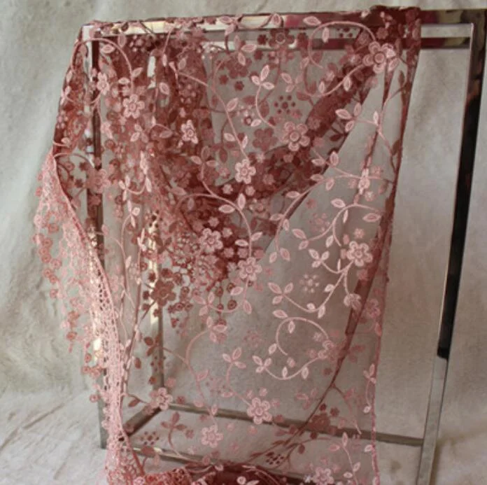 CUHAKCI Female Wraps Women Lace Triangle Scarf Silk Flower Girls Tassel Casual Shawls and Scarves 18 Colors