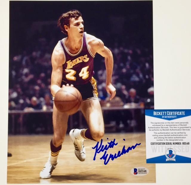 KEITH ERICKSON Autograph 1972 LAKERS Signed 8x10 Photo Poster painting ~ BAS Beckett Witness COA