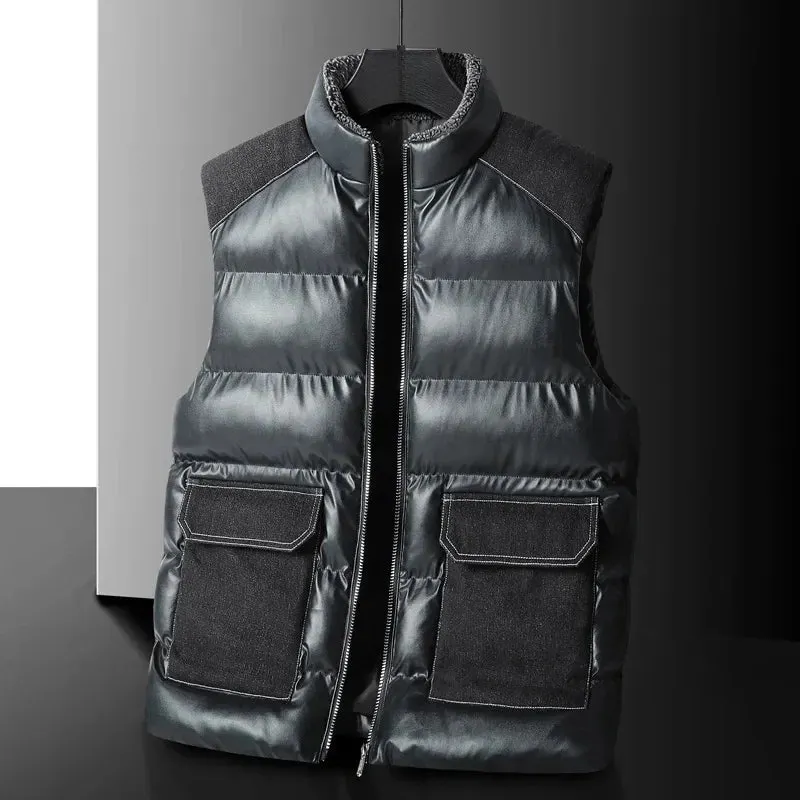 Men's Padded Gilet &ndash; Quilted Insulated Vest with Stand Collar &ndash; view 2