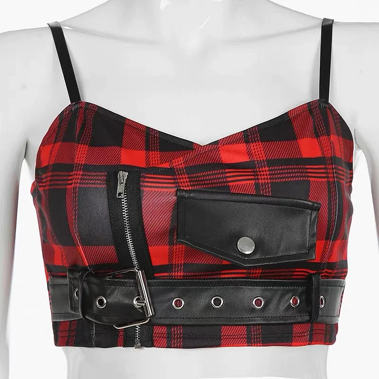 Faux Leather Slim Fitted Bustier Crop Tops