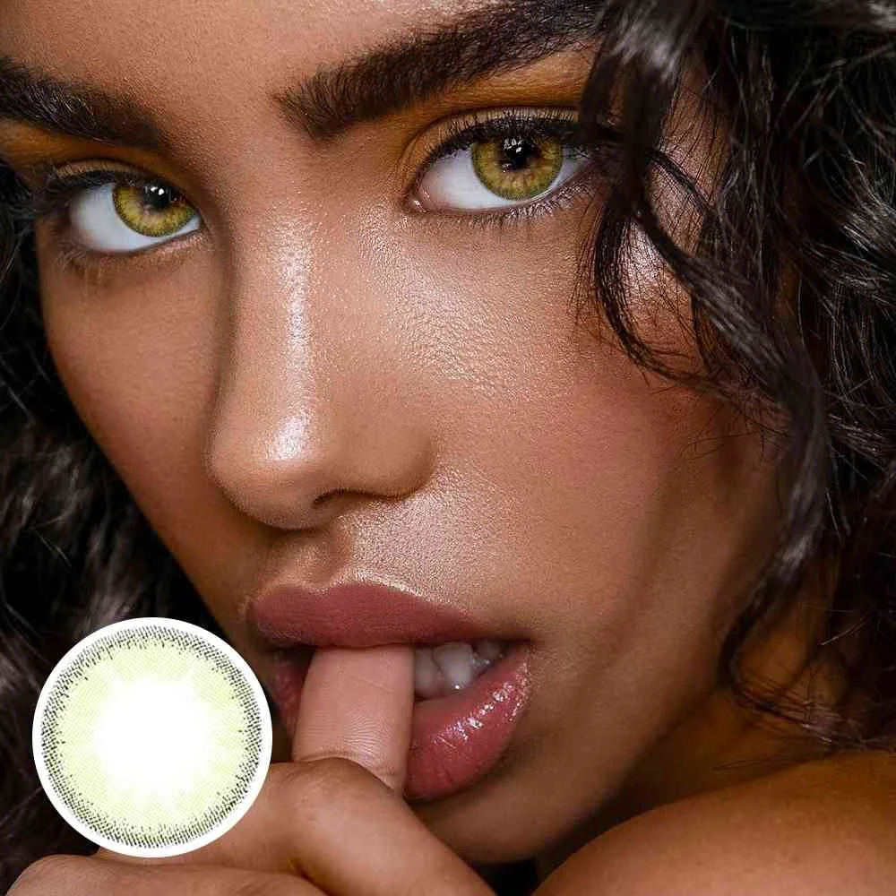 Olivia Sugar Yellow Contact Lenses With Cool Appearance 14.5mm