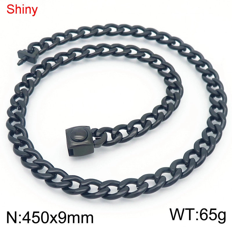Stainless Steel NK Chain Bracelet Fashion Personality Titanium Steel Figaro Chain Necklace