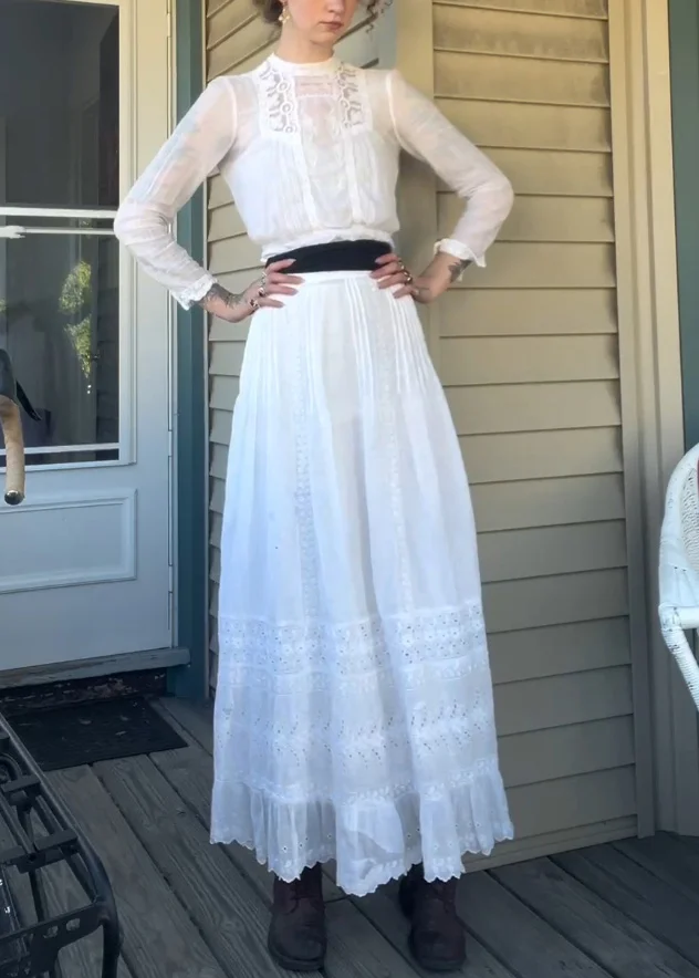 Ladies Elegant Long Sleeve Patchwork Dress
