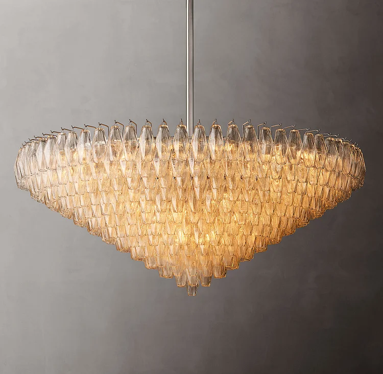 Chiaray Clear Glass Tiered Round Chandelier 61" Vjlight